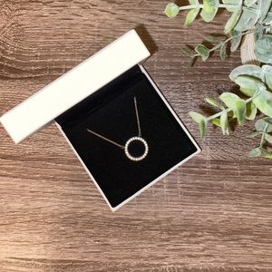 Pandora circle of sparkle necklace silver
